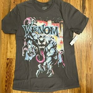 Marvel Venom Cityscape T-Shirt - Gray, Sz S